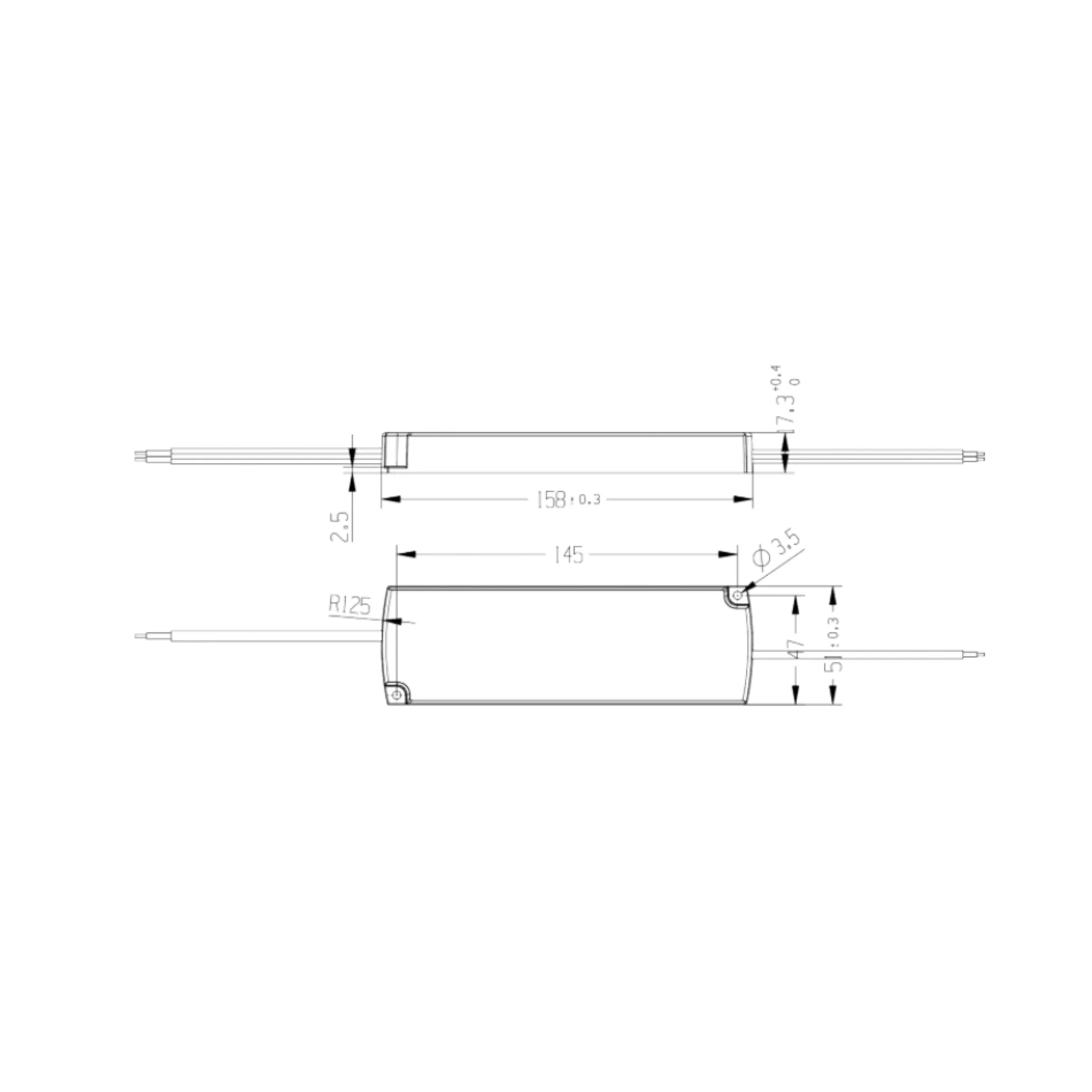 Snappy strømforsyning, 40W, 24V DC, 1.6A, IP44