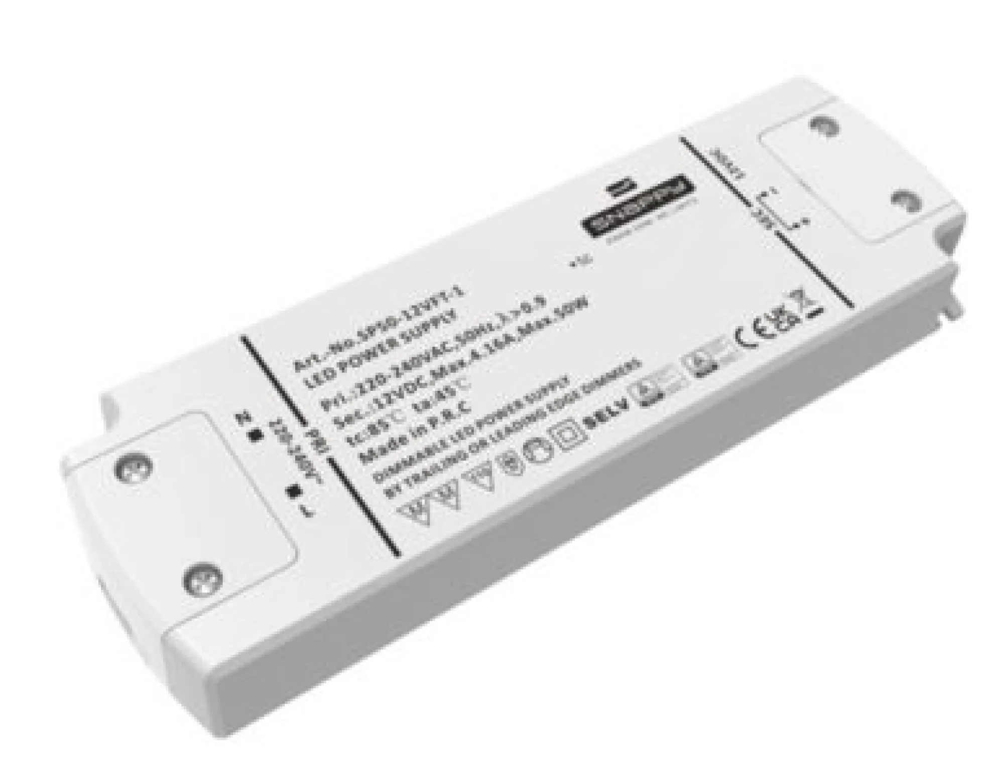 Snappy strømforsyning, 50W, 12V DC, dæmpbar, 4.16A, IP20