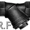 4" snavssamler, i rødgods, med integreret Y-filter