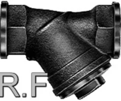 4" snavssamler, i rødgods, med integreret Y-filter