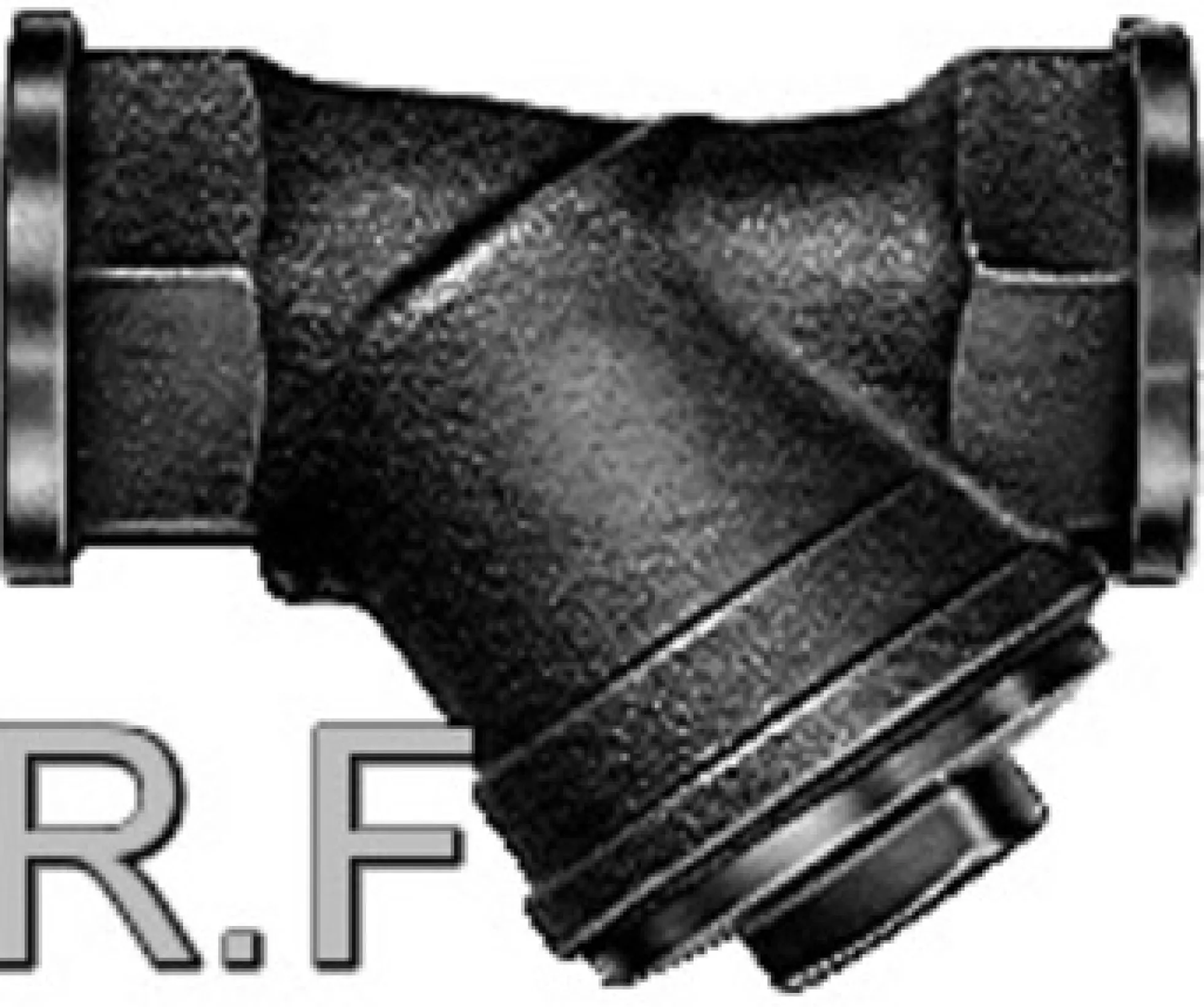 4" snavssamler, i rødgods, med integreret Y-filter