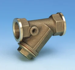 4" snavssamler, i rødgods, med integreret Y-filter