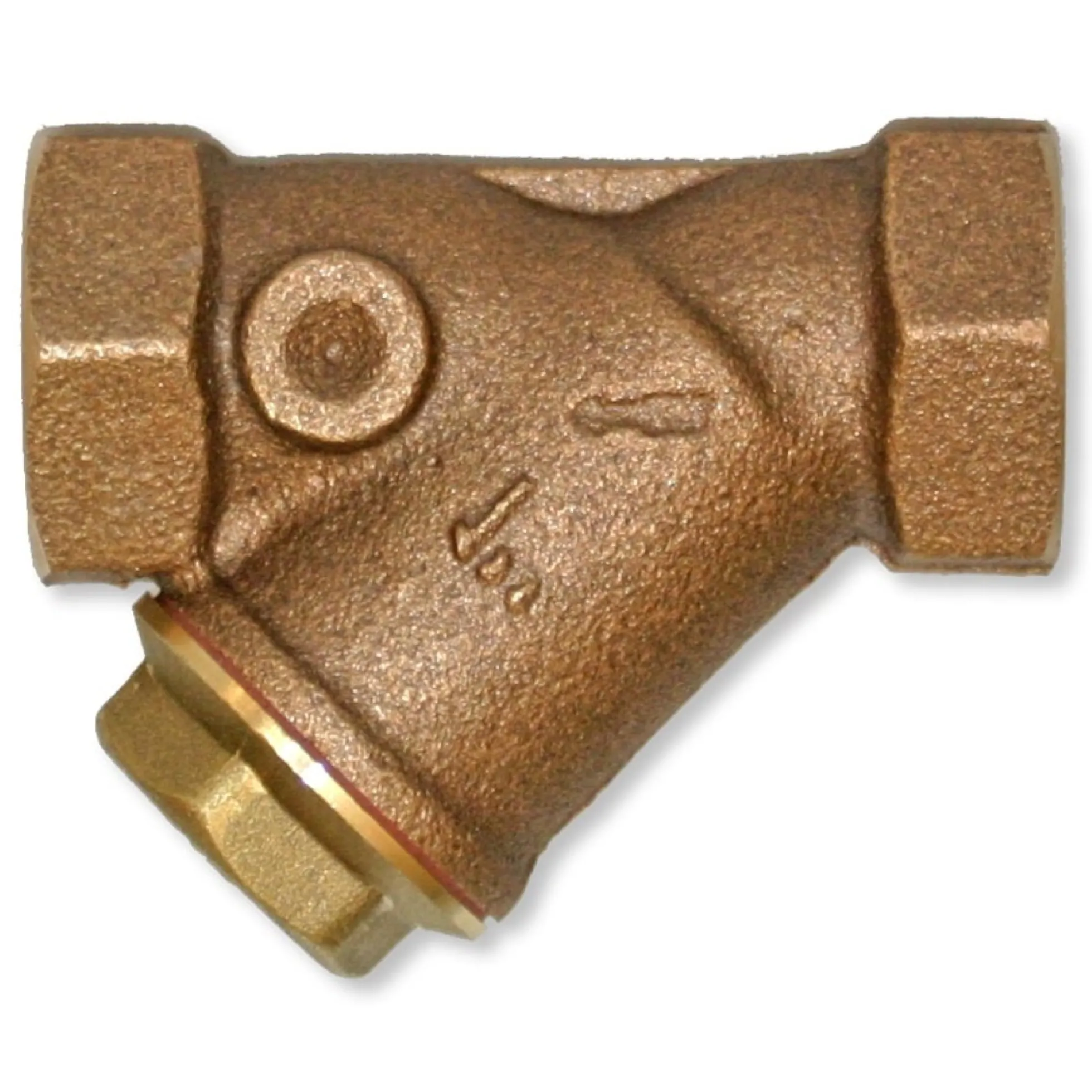 4" snavssamler, i rødgods, med integreret Y-filter
