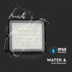 Solara LED projektør, 10W, 800lm, IP65, kold hvid, inkl. fjernbetjening og solcellepanel