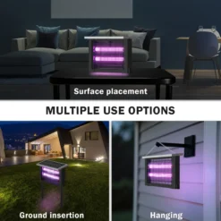 Solcelle insektlampe, sort, IP24, 1,3W, 10W