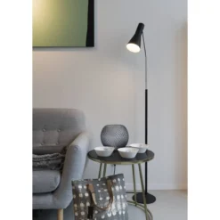 Sort gulvlampe, E27, SLV Phelia