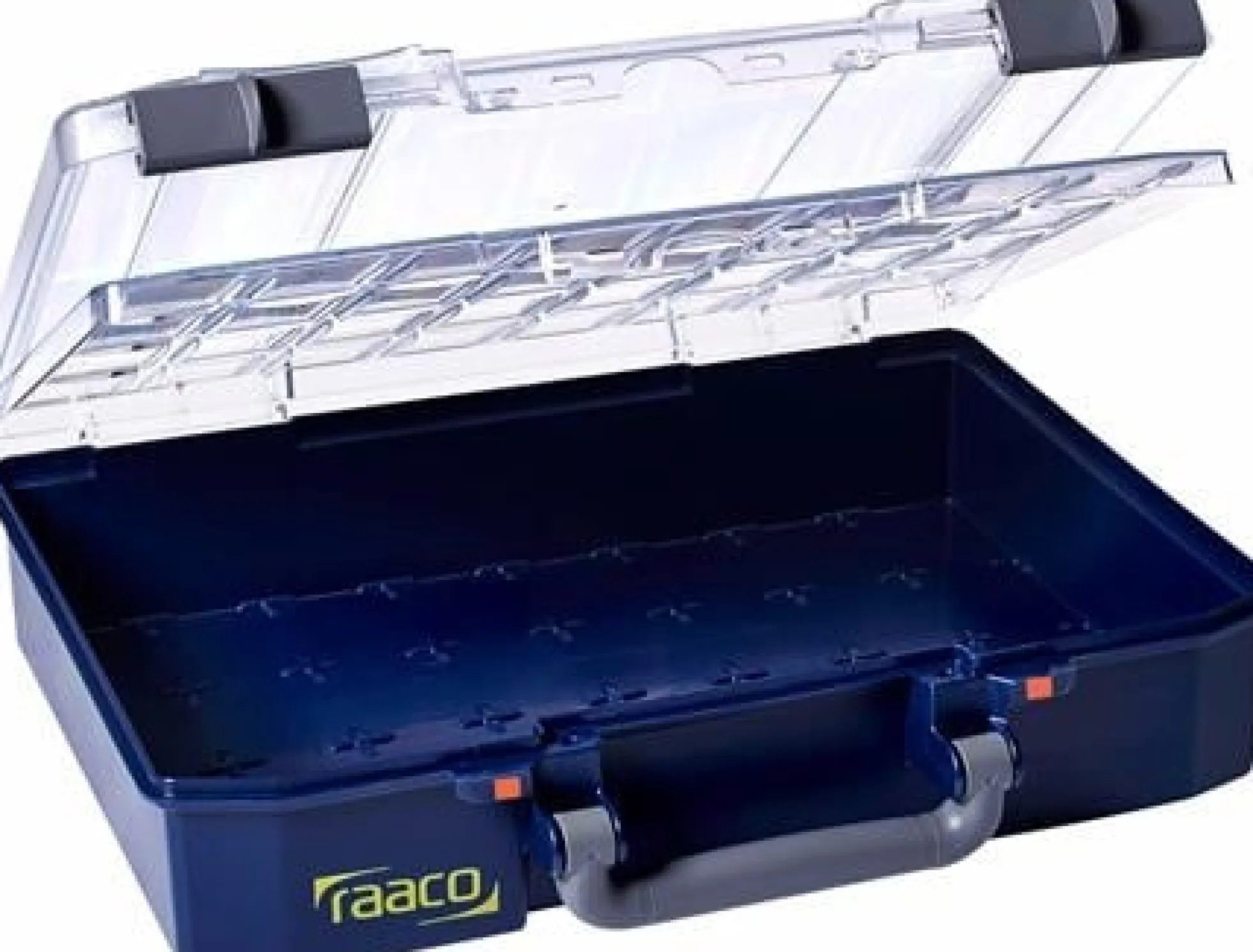 Sortimentskasse CarryLite 80 4x8-0 DLU, uden indsatse, blå - Raaco