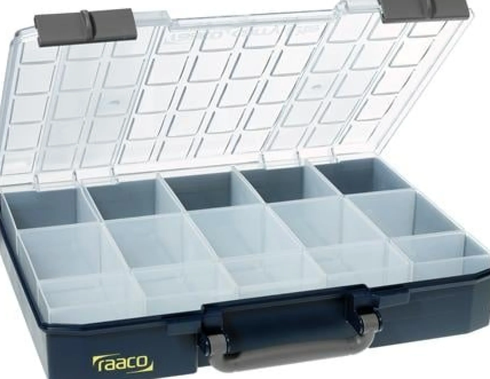 Sortimentskasse CarryLite 80 5x10-15, inkl. 15 indsatse, 330x413x79 mm, PP/PC, Raaco