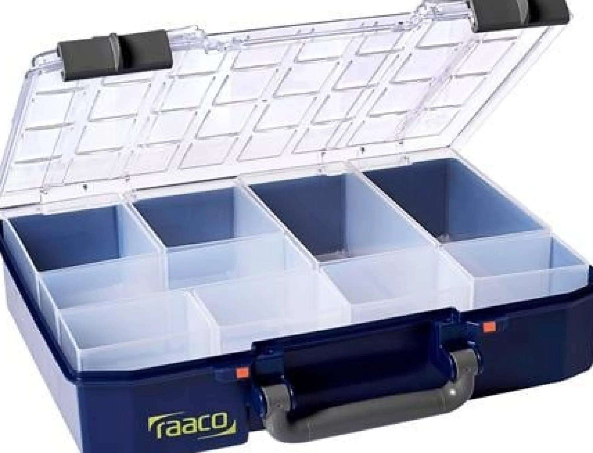 Sortimentskasse med låg, CarryLite 80 4x8-9, inkl. 9 indsatse, blå - Raaco