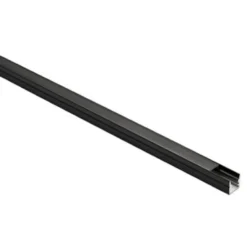 Sort matteret aluprofil til akustikpanel - 1,2m længde, 10x10mm