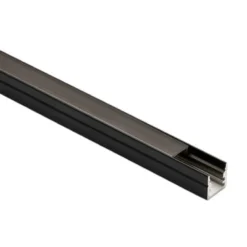 Sort matteret aluprofil til akustikpanel - 1,2m længde, 10x10mm
