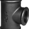 Sort tee m. muffer - 1¼" x 1" x 1¼"