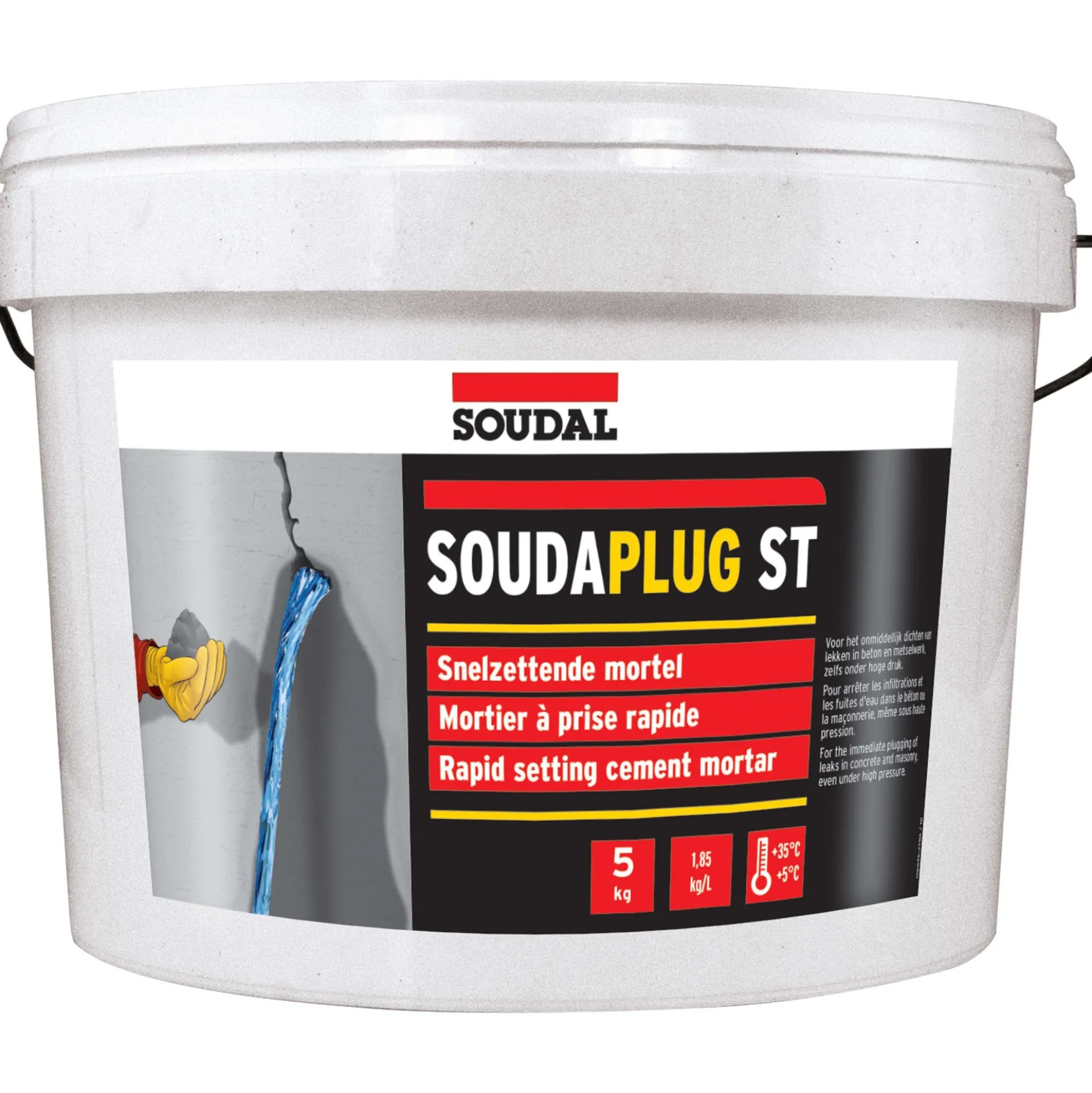 Soudal Soudaplug ST Lynmørtel, 5 kg