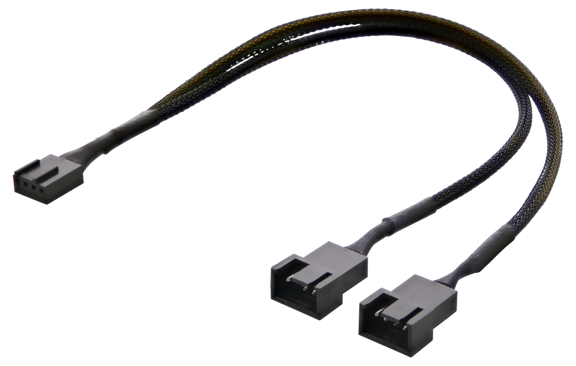 Splitter til PWM blæsere, 4-pin til 2x4-pin, sort