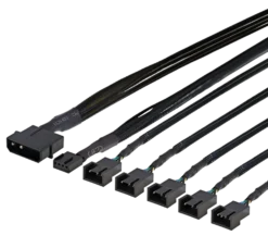 Splitter til PWM-blæsere, 4-pin til 5x4-pin, Molex-strøm