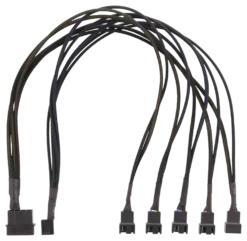 Splitter til PWM-blæsere, 4-pin til 5x4-pin, Molex-strøm