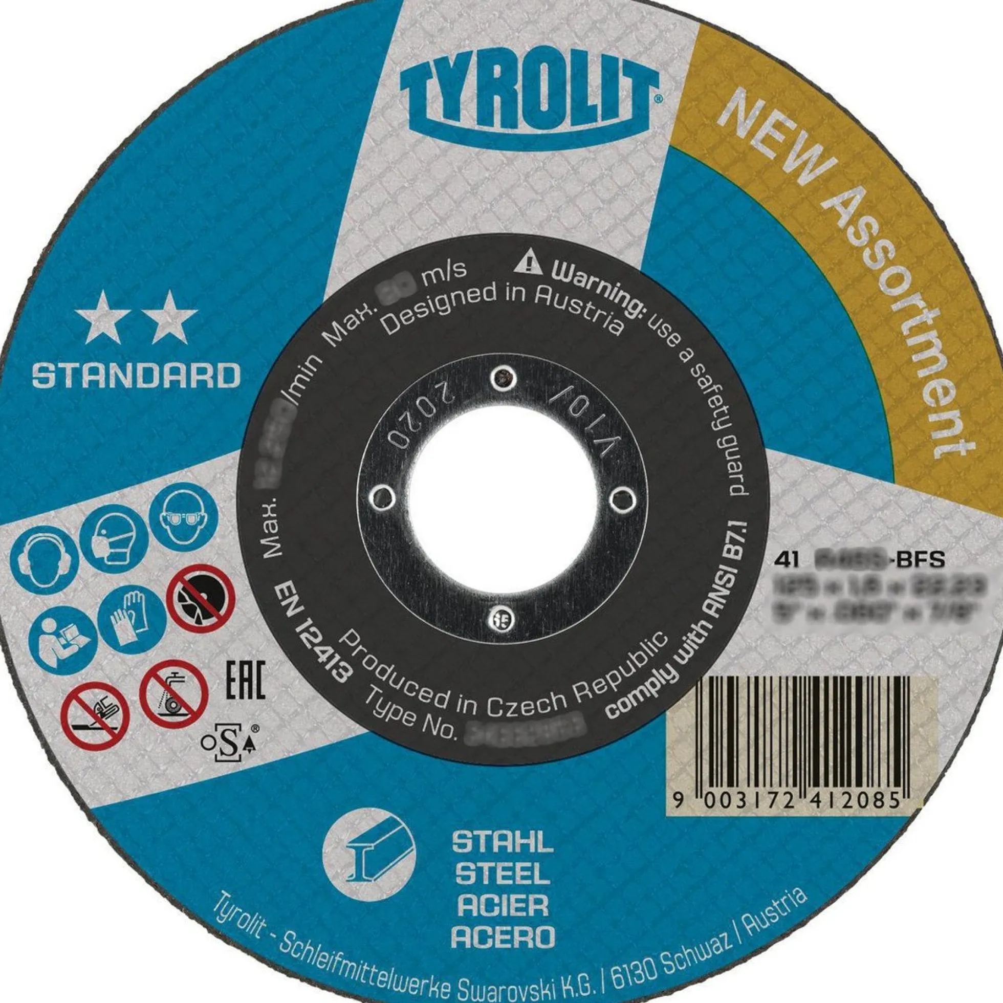 STANDARD skæreskive, 125 x 1,0 x 22,23 A 60 S- BFS - TYROLIT