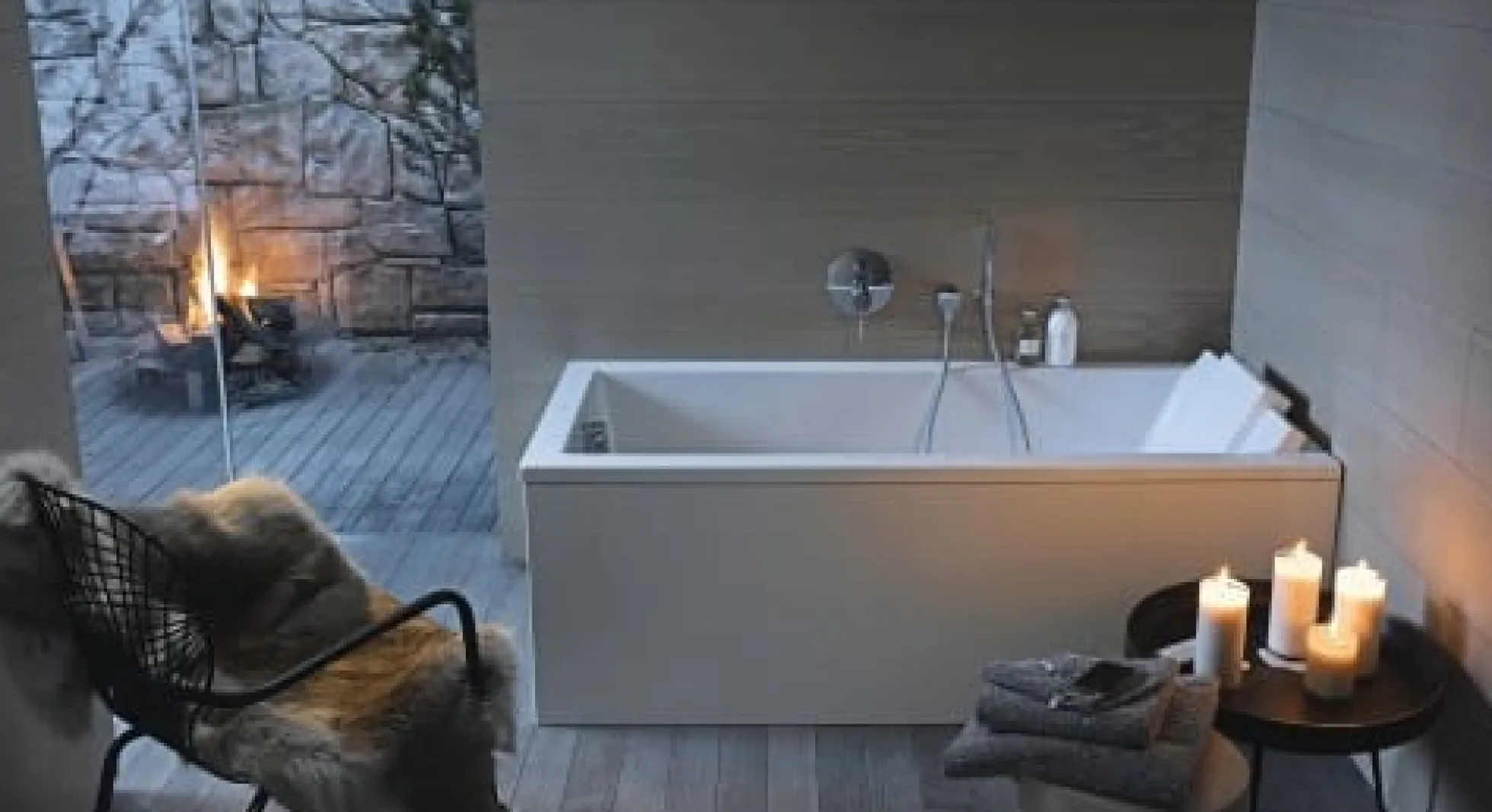 Starck badekar til indbygning, 150 x 70 cm, afløb i fodenden - Duravit