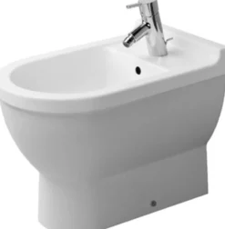Starck 3 gulvbidet, 360x560 mm, hvid, med hanehul, med overløb, med fastgørelse, wondergliss - Duravit