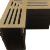 Star Drain PVC-hjørne, 65 x 103 mm, med corten stålrist - Star Drain
