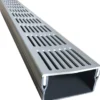 Star Drain PVC-rende med grå aluminiumsrist, 100 x 53 x 1000 mm