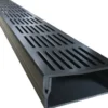 Star Drain PVC-rende med sort alu-rist, 100 x 53 x 1000 mm