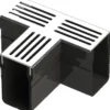 Star Drain 65 x 103 mm PVC-tee med grå aluminiumsrist