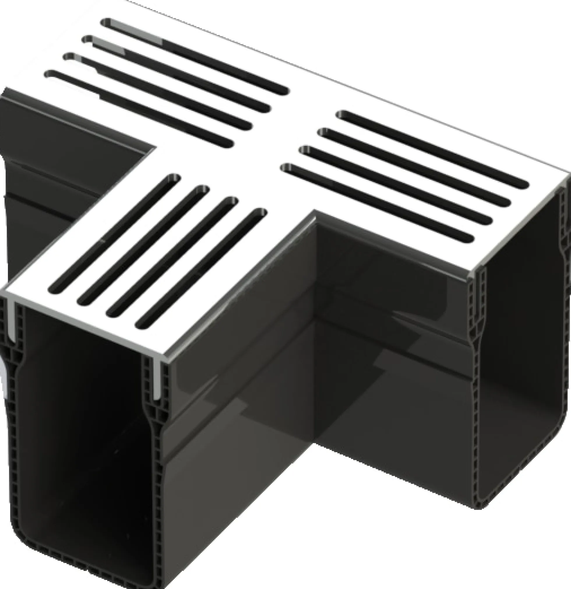 Star Drain 65 x 103 mm PVC-tee med grå aluminiumsrist