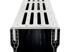 Star Drain 65 x 103 x 1000 mm PVC-rende med grå aluminiumsrist
