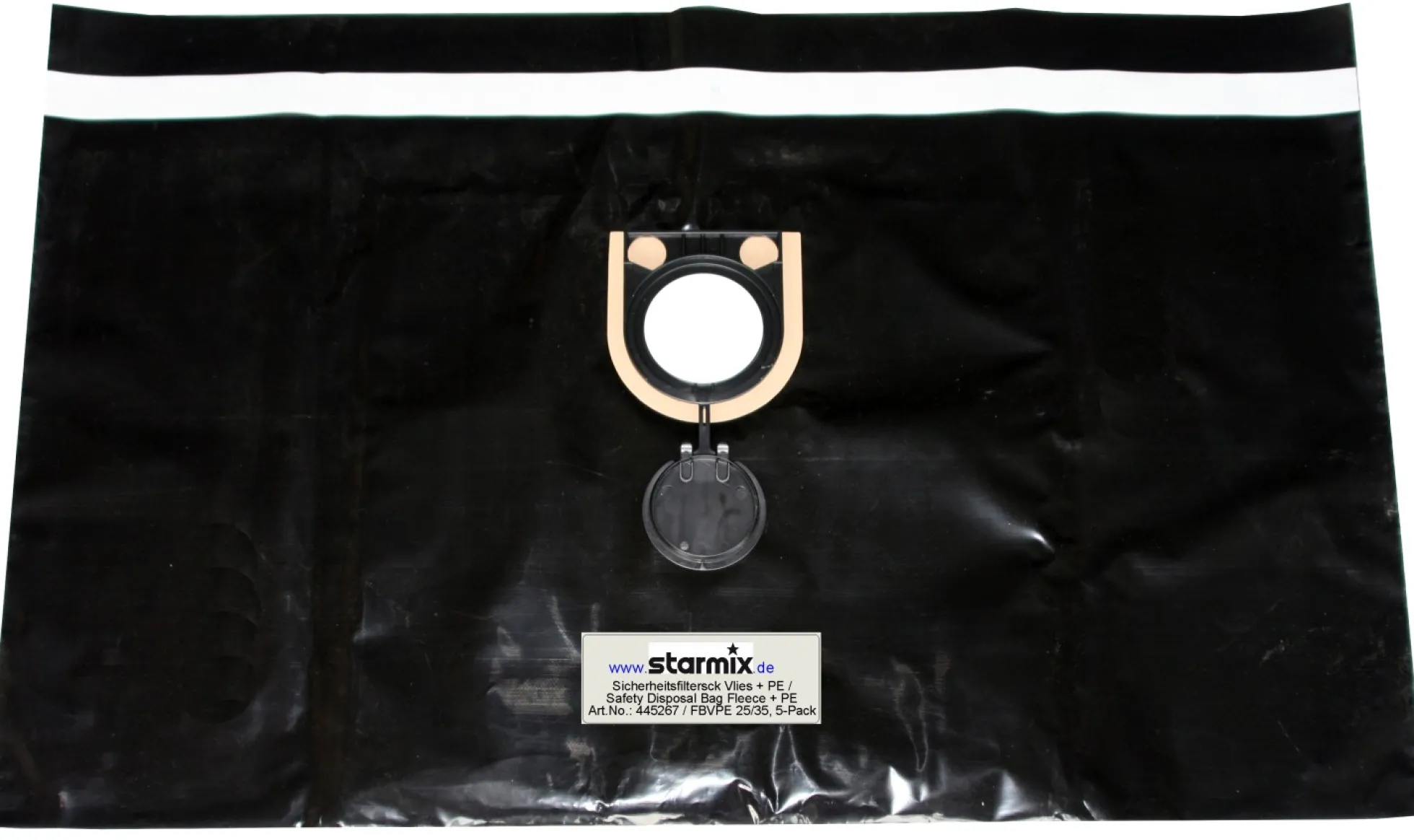 Starmix plast/fleece-støvsugerposer til asbeststøvsuger, 5 stk.