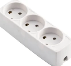 Stikdåse, 3 udtag, u/jord - Flere varianter