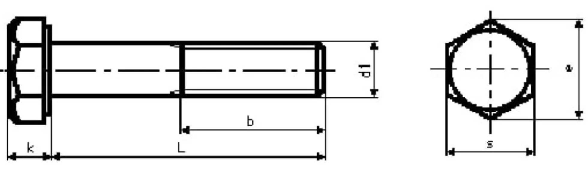 Stålbolt M12 x 60 mm, A4, DIN 931, 6-kant