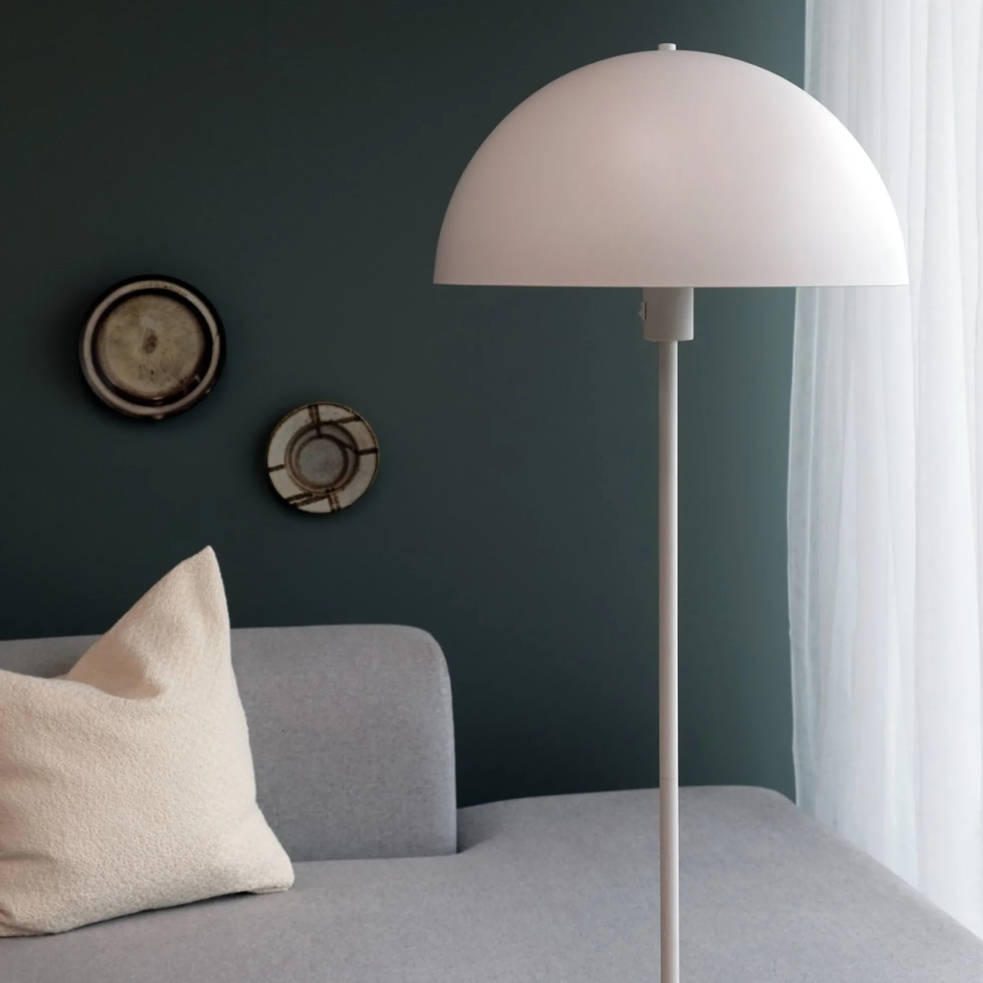 Stockholm Gulvlampe E27, H1400 Ø400, mat hvid