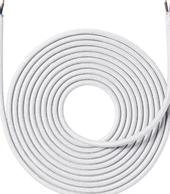 Stofledning, 4 meter, hvid