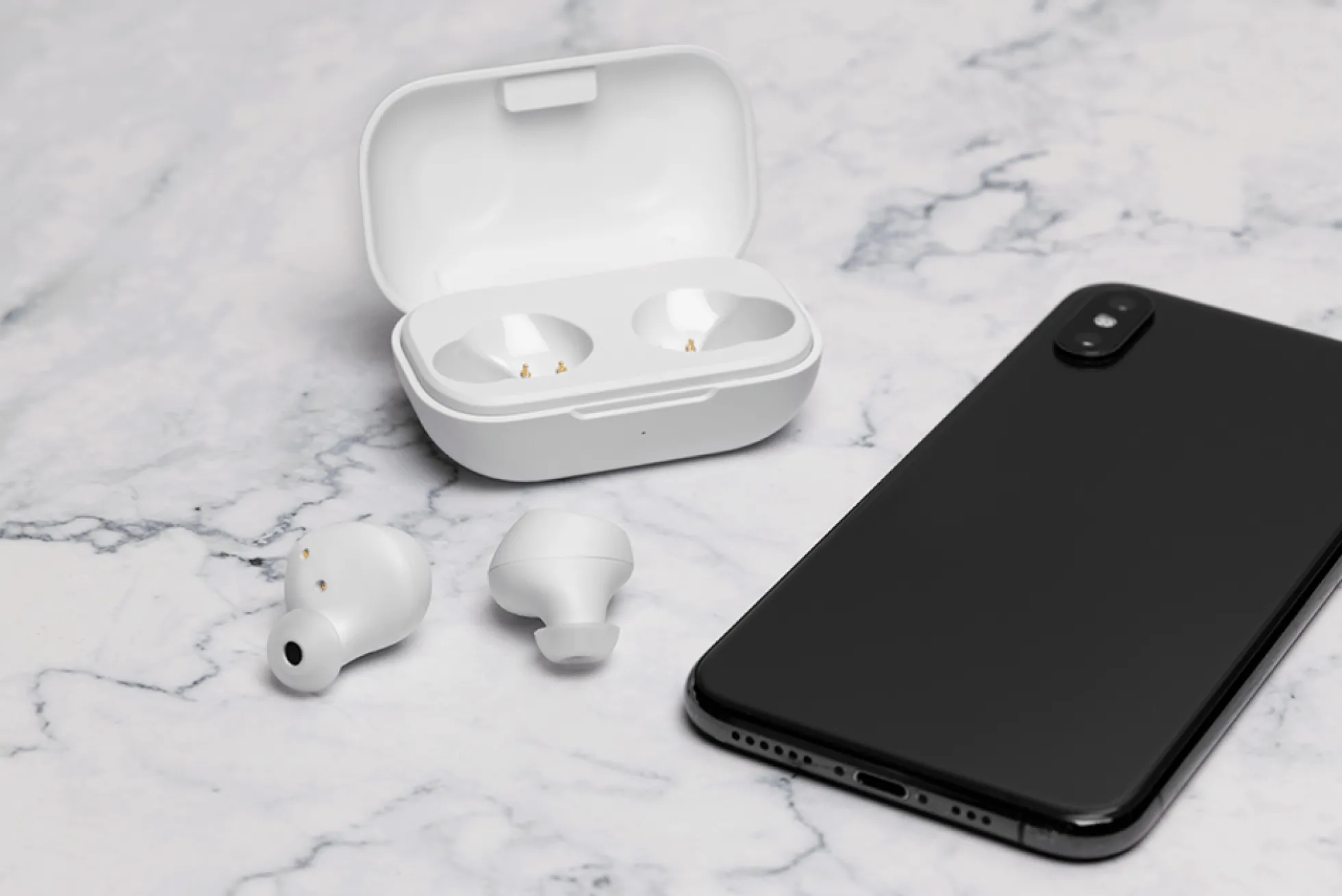STREETZ trådløse in-ear øretelefoner med opladningsetui, BT 5, TWS, hvid