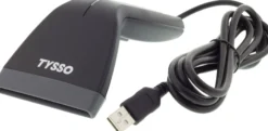 Stregkodelæser med CCD-teknologi, 80mm rækkevidde, USB-strøm, sort