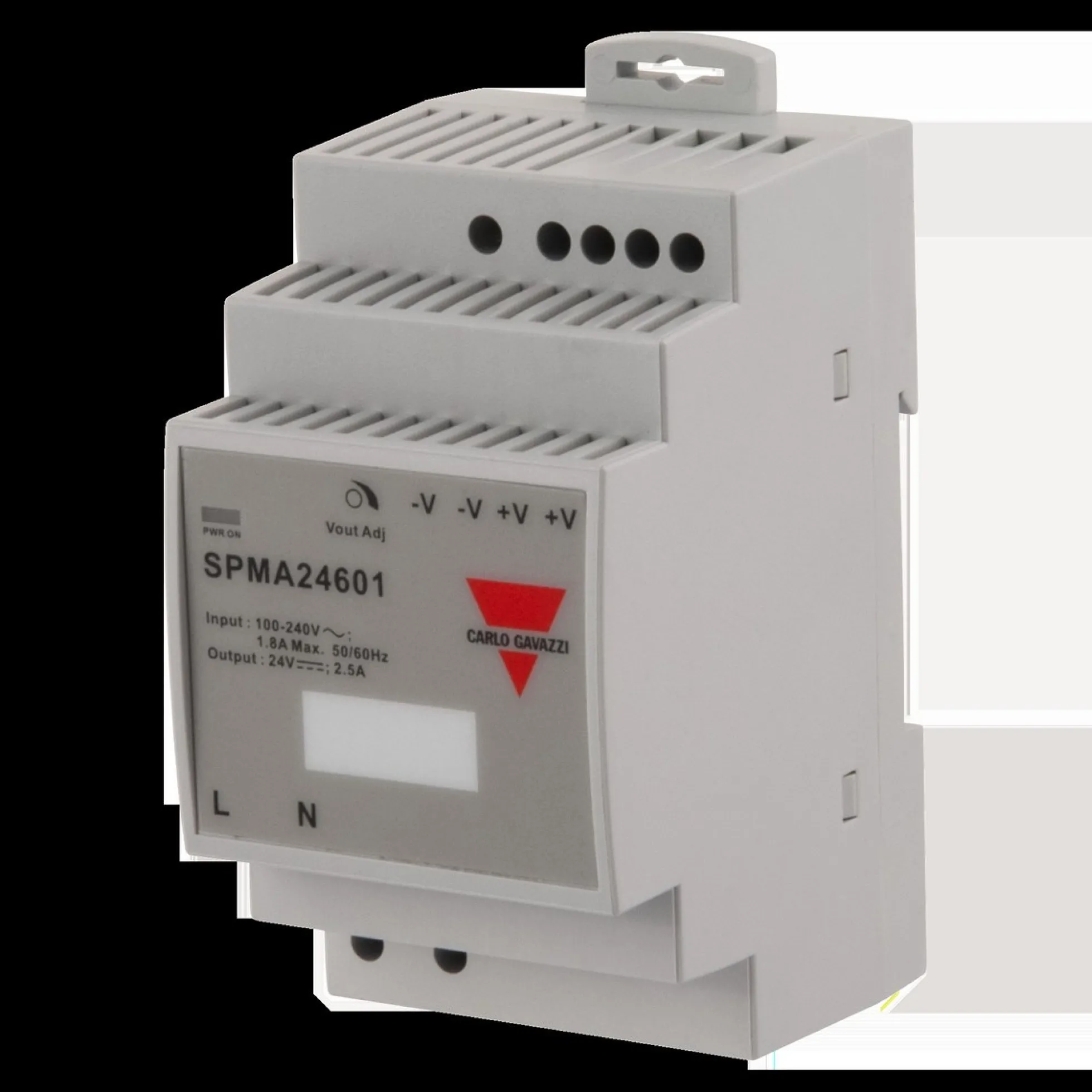 Strømforsyning 24VDC, 2,5A, 60W, 3-modul, SPMA24601