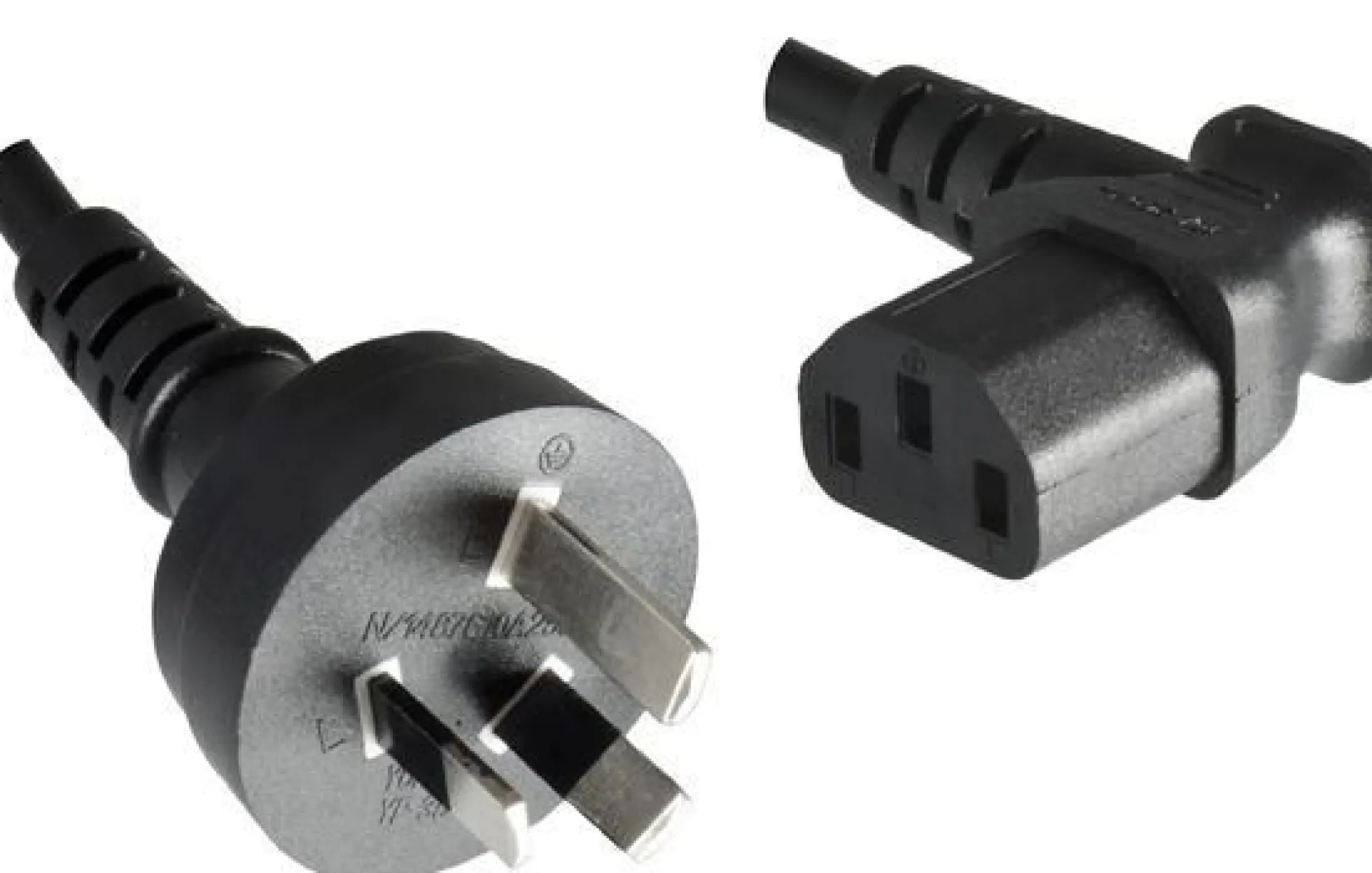 Strømkabel, AUS til C13, 1,8 meter, Australien type I til C13 vinklet, H05VV-F, 3 x 0,75 mm² - MicroConnect