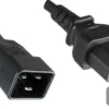 Strømkabel C20 - C15, 1,8 meter, sort, 16A, 3 x 1 mm², H05V2V2-F, VDE, ENEC, RoHS-kompatibel - MicroConnect