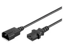 Strømkabel C13 F - C14 M, 0,6 meter, IEC 60320 C13 - IEC 60320 C14, 3x 0,75 mm², 230 V AC/6 A