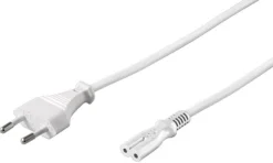 Strømkabel til bærbar computer, 0,5 meter, hvid - MicroConnect