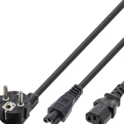 Strømsplitterkabel, Schuko til C5 og C13, 1,8 meter - MicroConnect