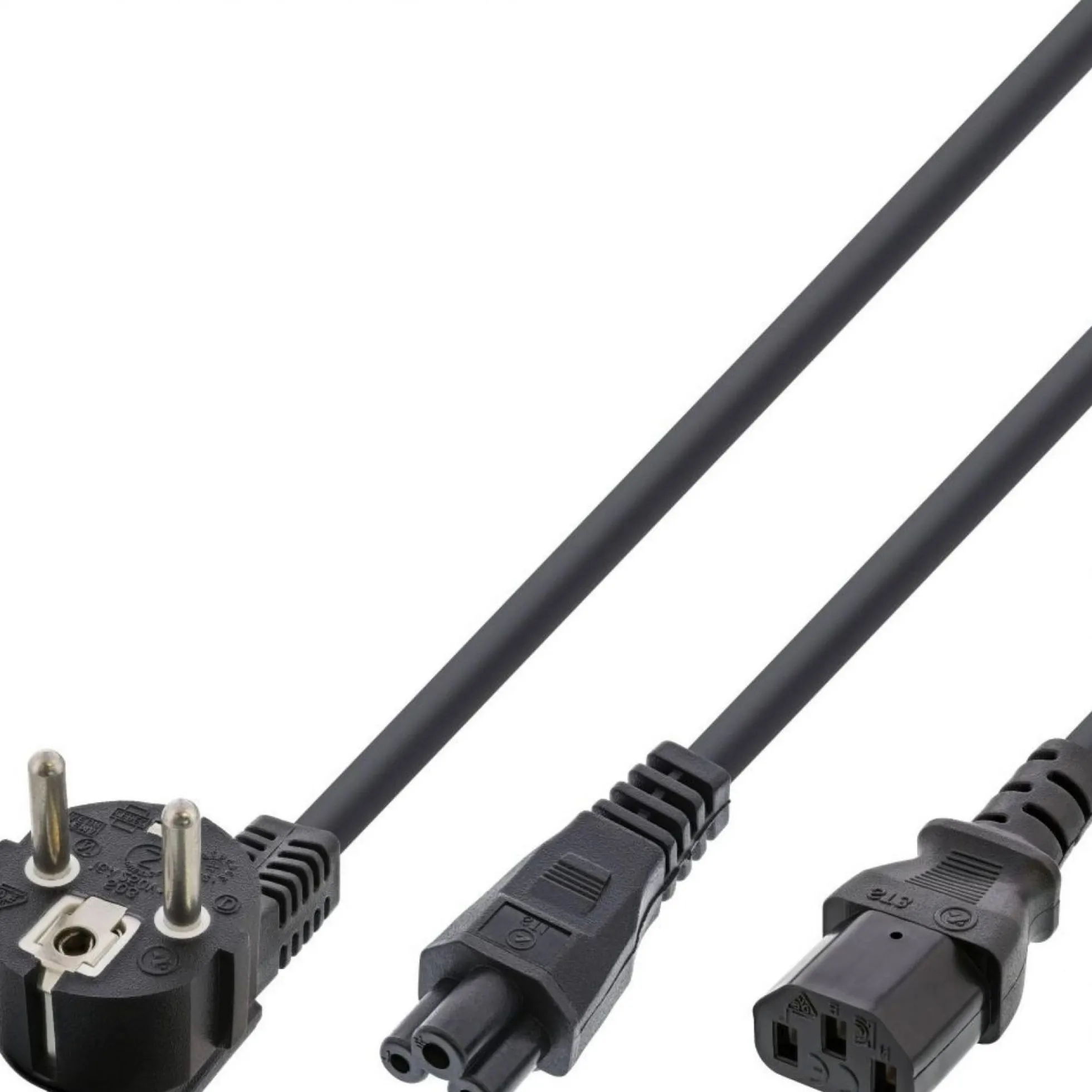 Strømsplitterkabel, Schuko til C5 og C13, 1,8 meter - MicroConnect