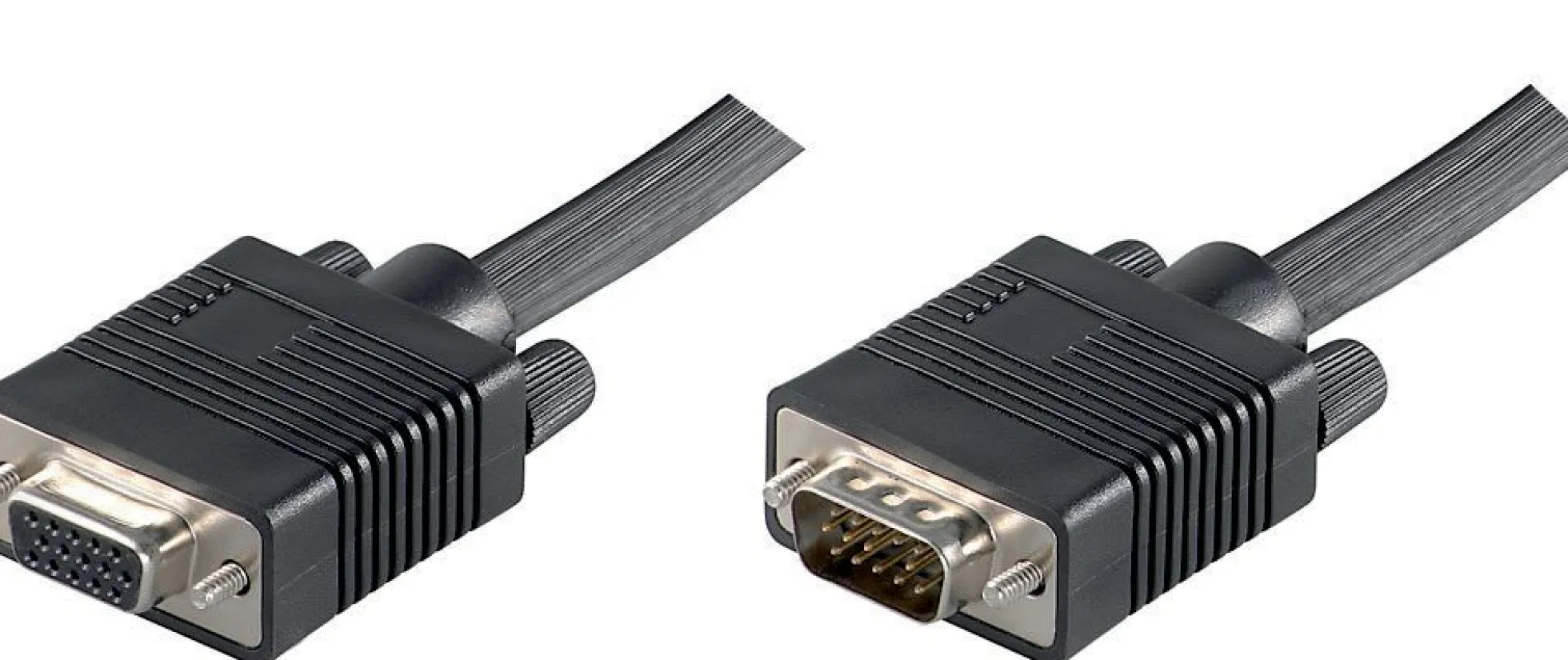 SVGA HD15 forlængerkabel, FullHD, 1920 x 1080p, dobbelt skærmet, sort - MicroConnect