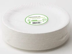 Tallerken pap lamineret, 23 cm, hvid - FoodLine