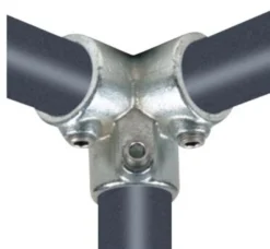 Tee hjørne , galvaniseret, vandrørs-fitting til stativ og reol - Pipe Clamps