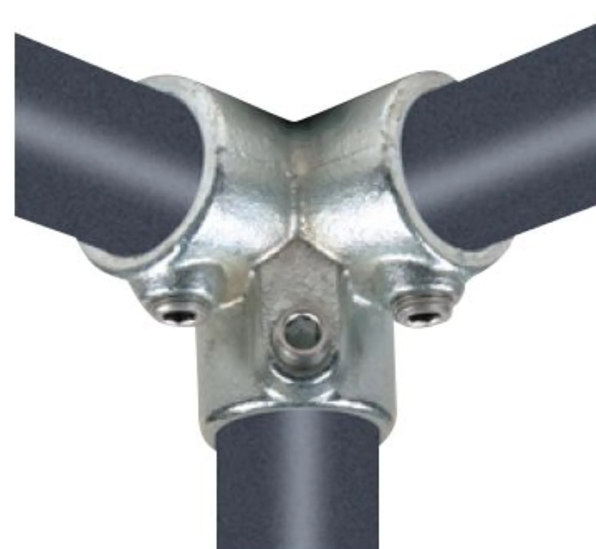 Tee hjørne , galvaniseret, vandrørs-fitting til stativ og reol - Pipe Clamps
