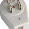 Telefon adapterstik DK 3-pol til RJ11 (6P2C) - Hvid