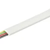 Telefonkabel, fladt, 4-leder, MPK100-4W, 100 meter, hvid - MicroConnect