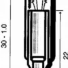 Telefonlampe 30V, 0,04 A, T5,5, 5x30 mm